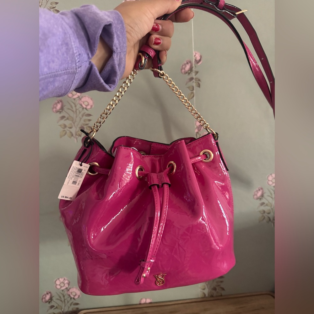Victoria secret Pink Patent Leather Bucket Bag